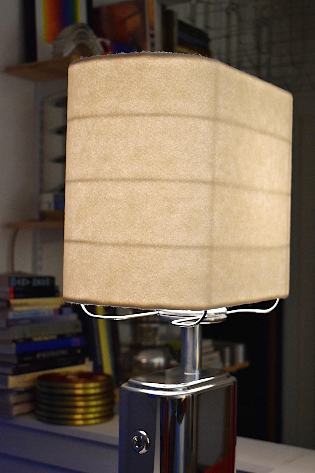 Polished Aluminum Empire Lamp with Hand-Made Felt Shade by Daughter Mfg For Sale 9