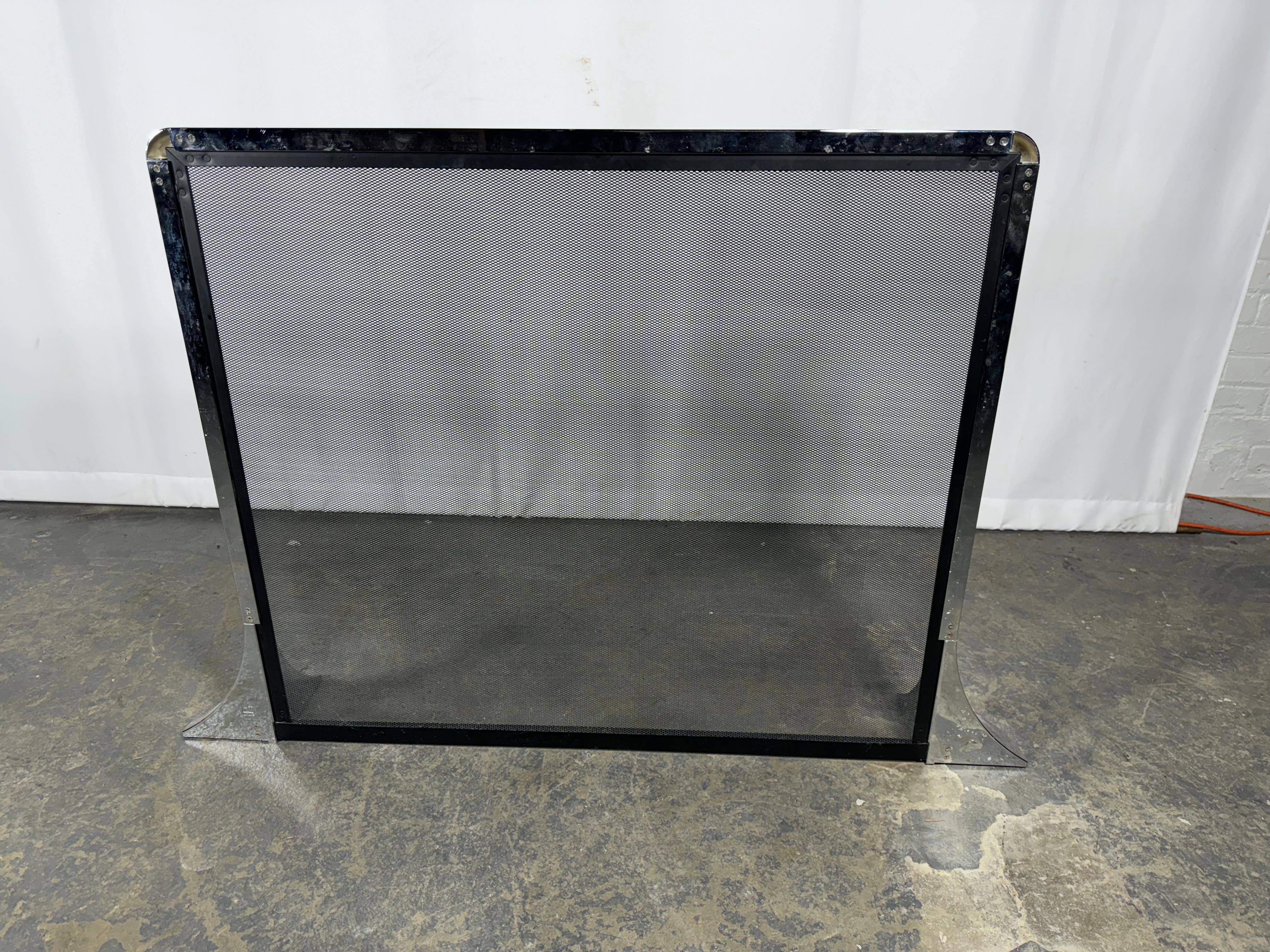 Polished Aluminum Fireplace 