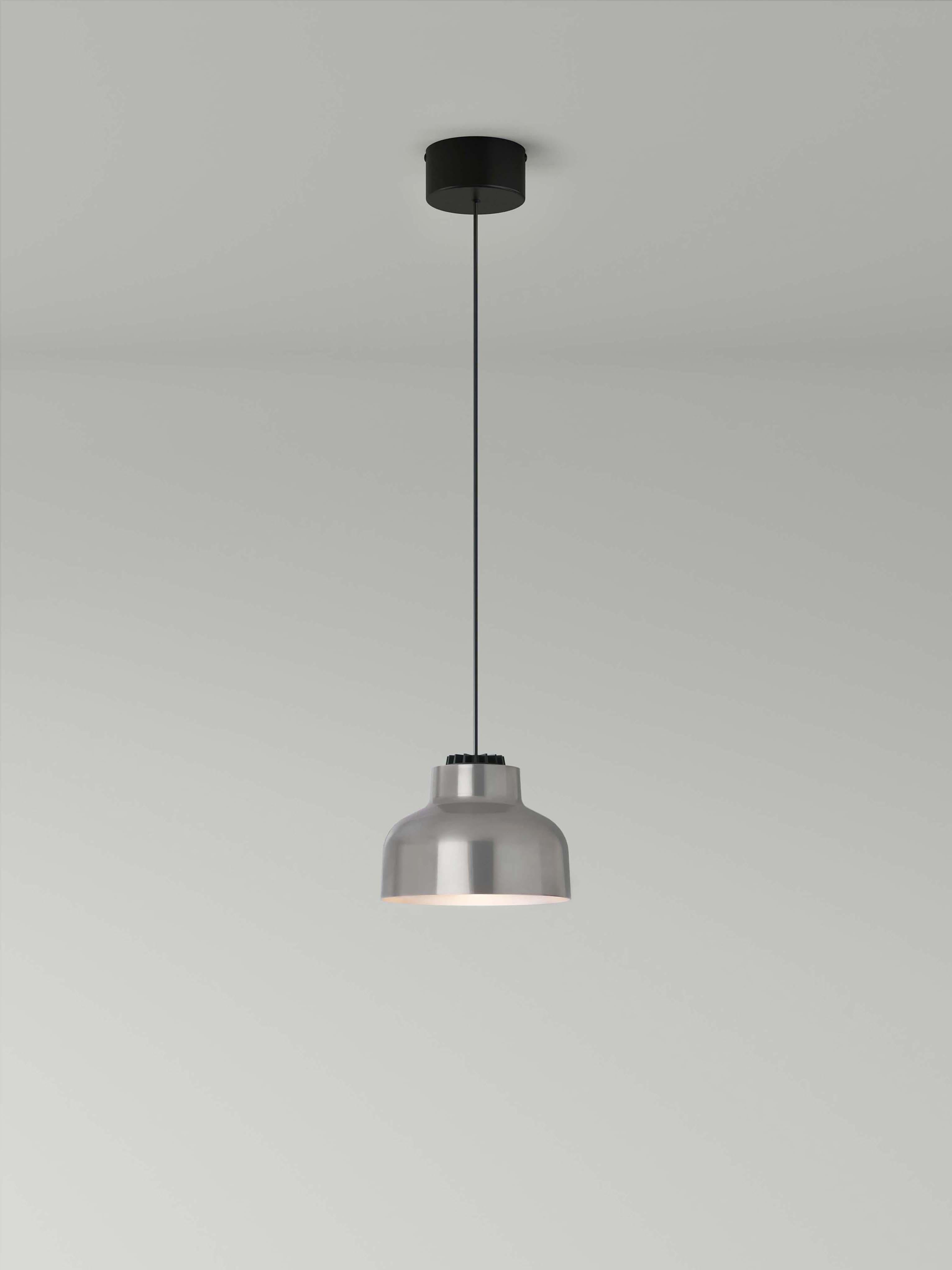 Polished Aluminum M64 Pendant Lamp by Miguel Mila In New Condition For Sale In Geneve, CH