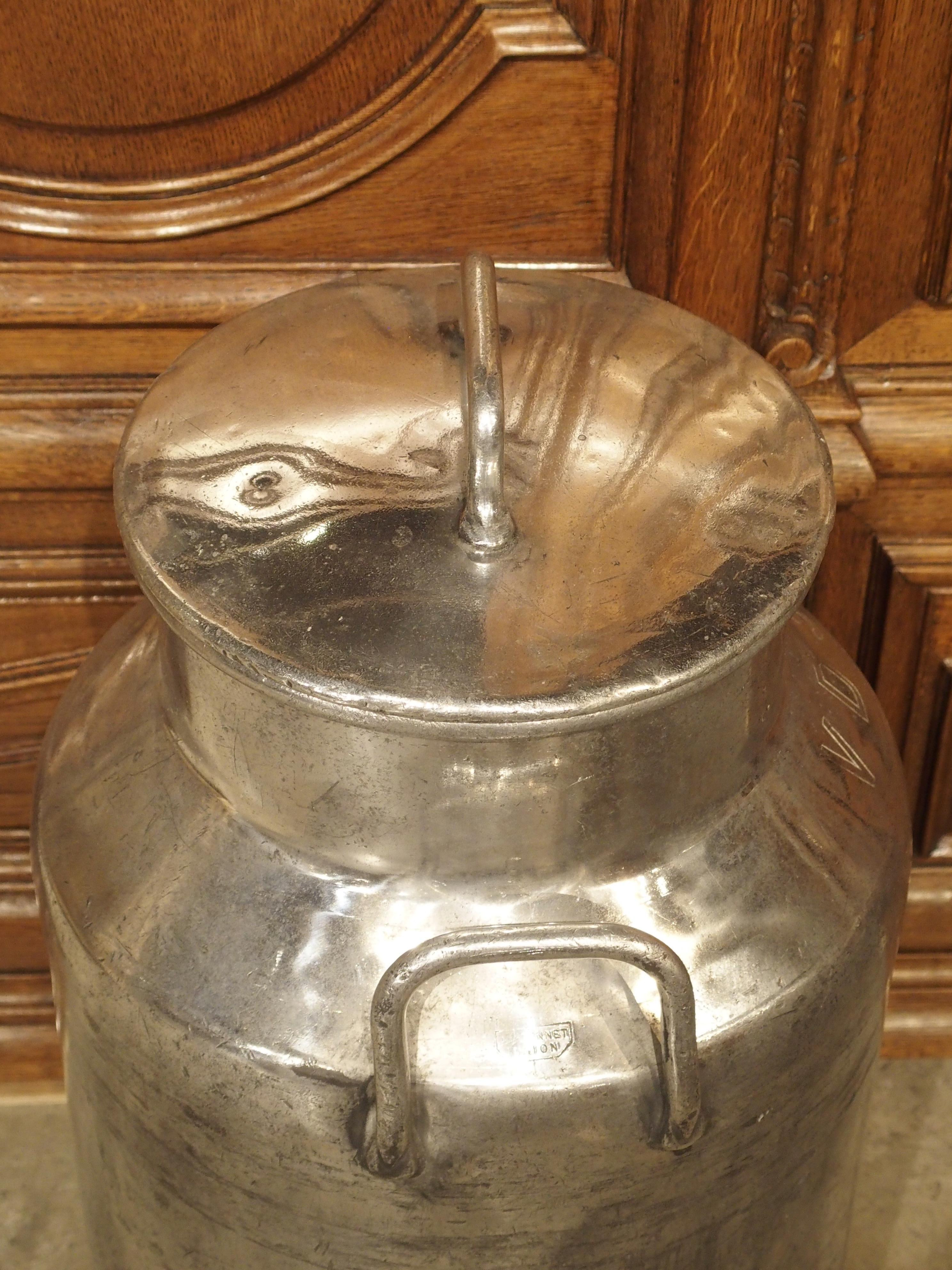Polished Aluminum Milk Container from Dijon, France, circa 1920 5