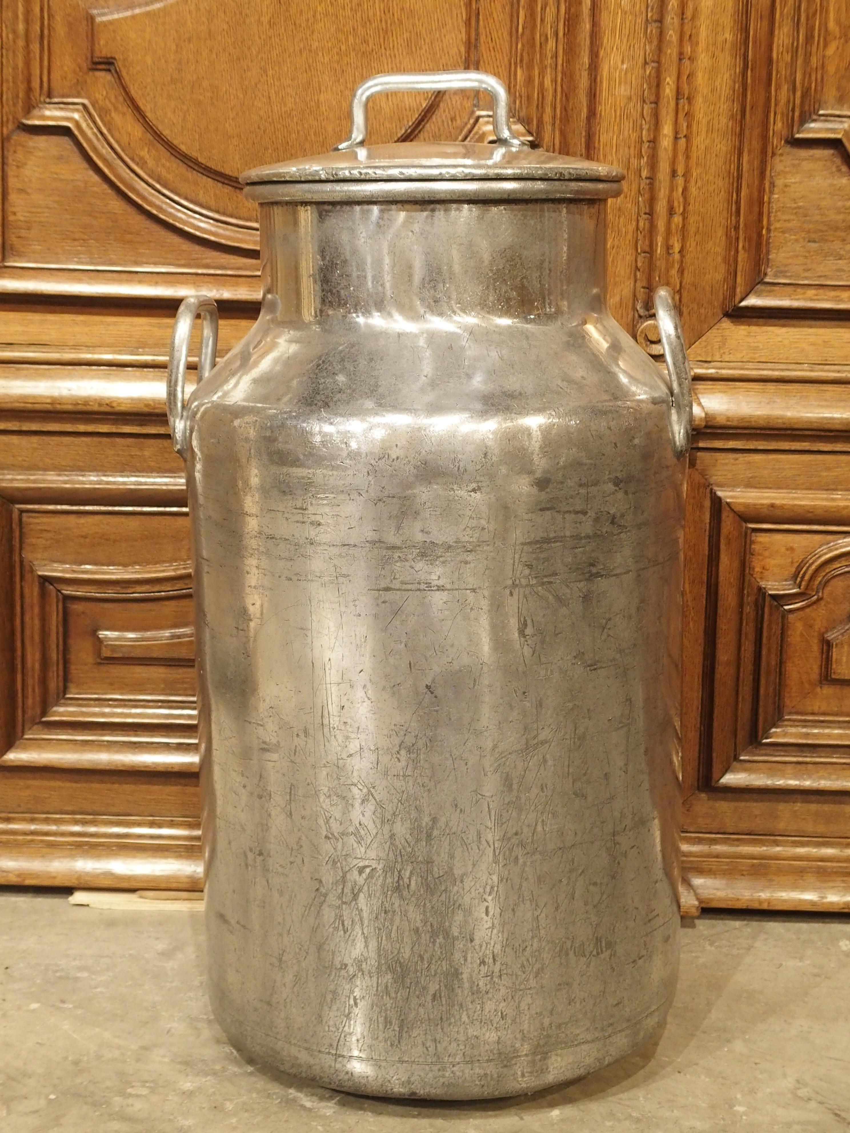 Polished Aluminum Milk Container from Dijon, France, circa 1920 8