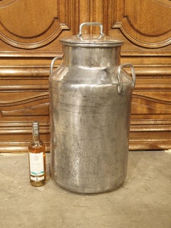 Polished Aluminum Milk Container from Dijon, France, circa 1920