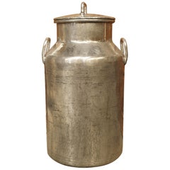 Polished Aluminum Milk Container from Dijon, France, circa 1920