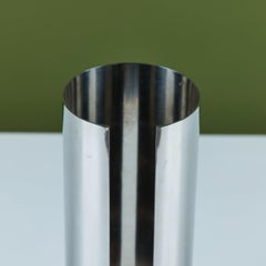 Vaso “Split Tube” in alluminio lucido di Enzo Mari, 1962
