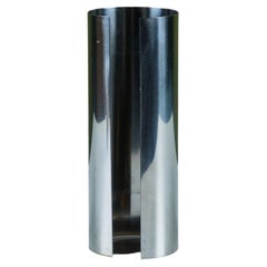 Vaso “Split Tube” in alluminio lucido di Enzo Mari, 1962