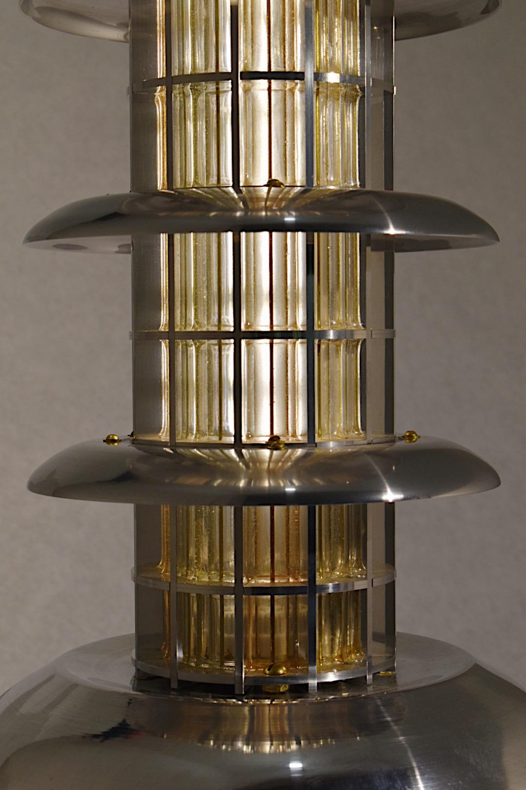 Polished Aluminum Pagoda Lamp - Model 2 by Daughter Mfg For Sale 2