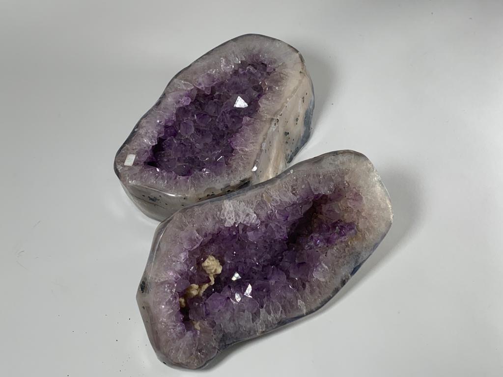 20th Century Polished Amethyst Geode For Sale