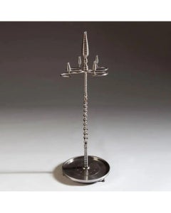 Polished and Cut Steel Fire Iron Stand, 18th Century