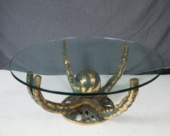 Polished and Patinated Bronze "Octo" Coffee Table by Henri Fernandez