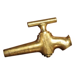 Weinfass-Löffel aus polierter antiker Bronze aus Frankreich