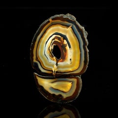Polished Banded Agate Slice – Natural Home Decor