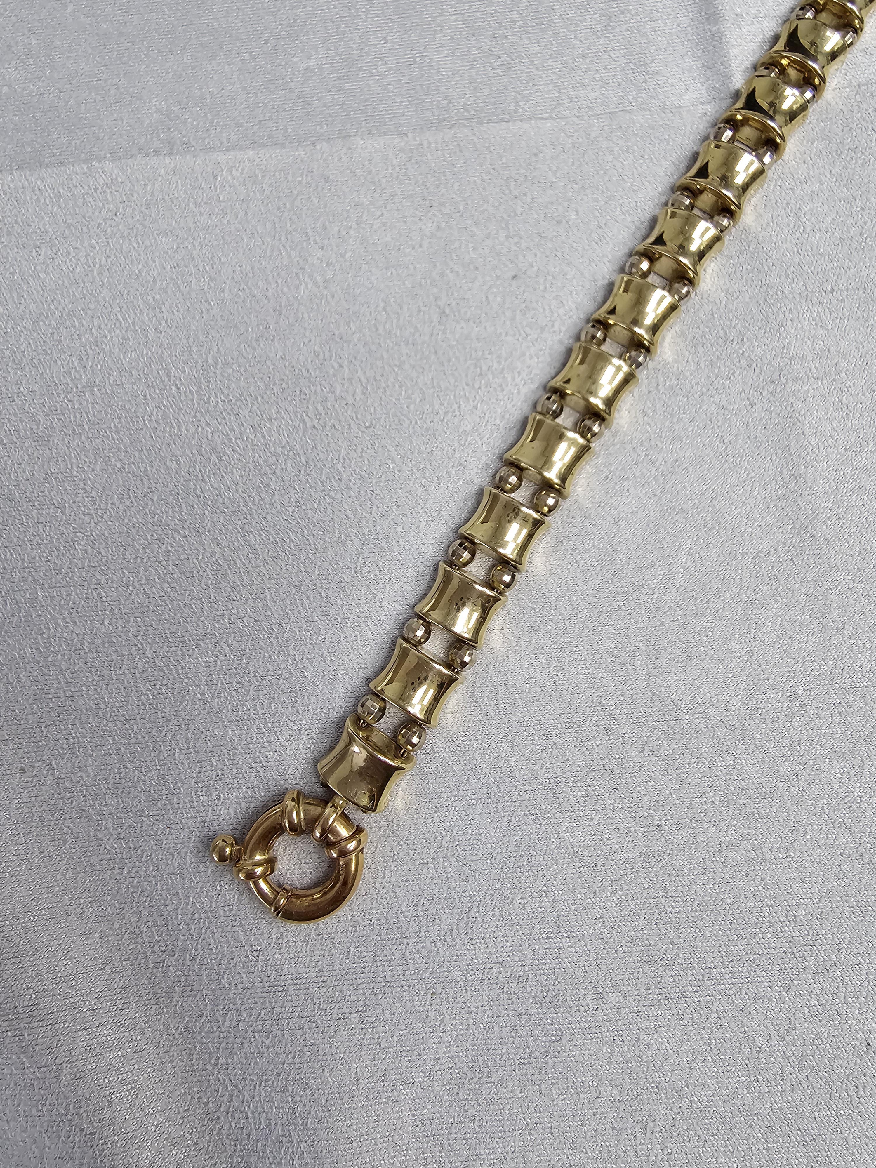 Barra Pulida con Acentos Corte Diamante Oro Amarillo 14k en Nuevo estado para la venta en Sugar Land, TX