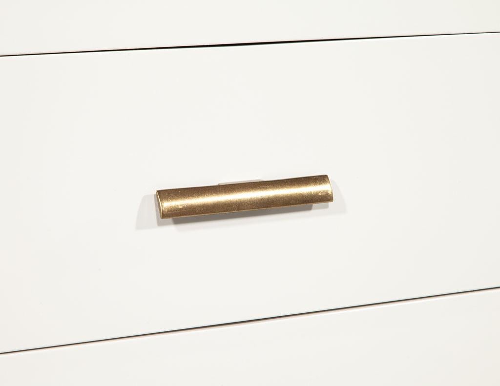 Credenza laccata nera lucida di Baker Furniture Cabinet Facet in vendita 11