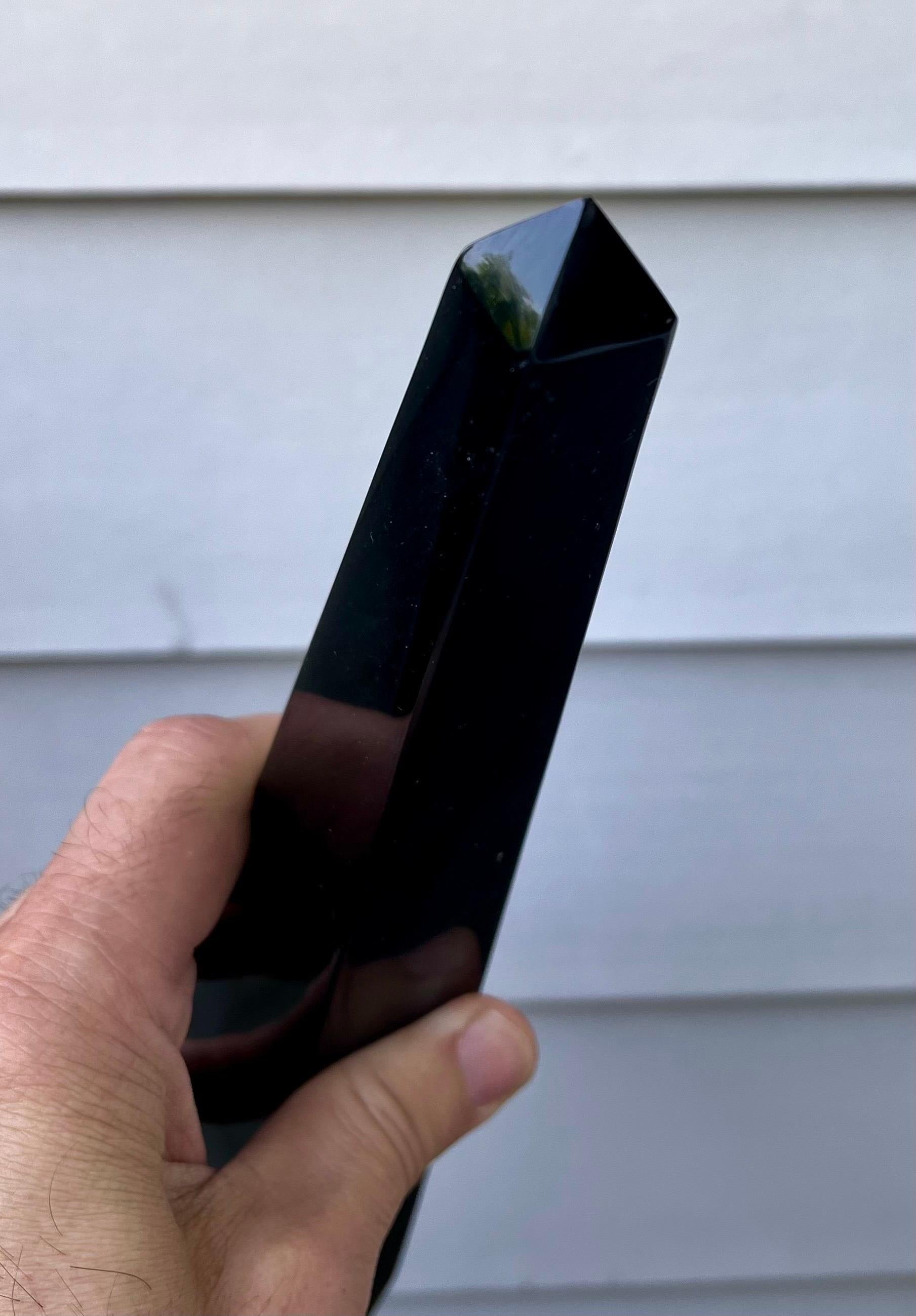 Polished Black Marble Obelisk, Italy For Sale 4
