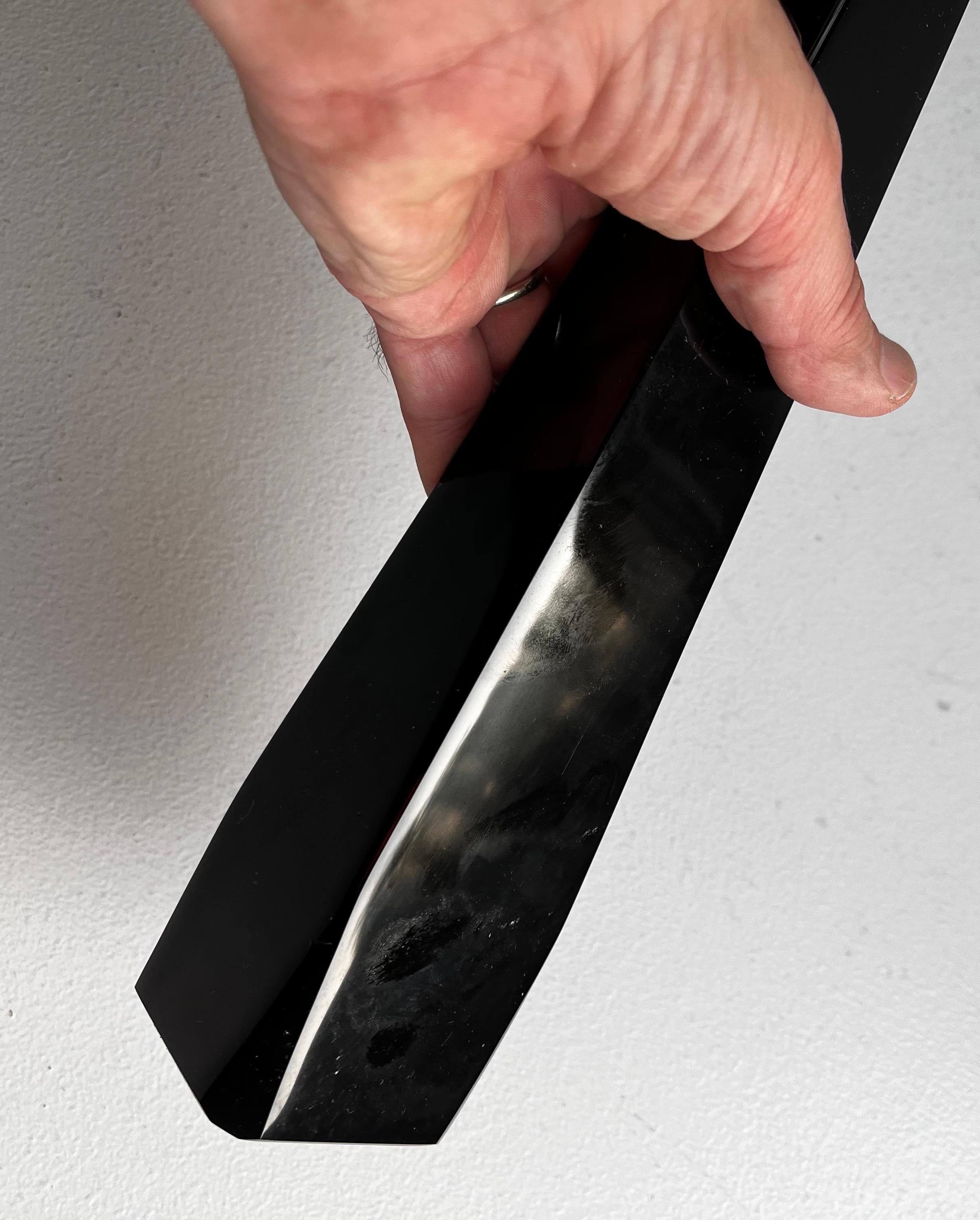 Stone Polished Black Marble Obelisk, Italy For Sale
