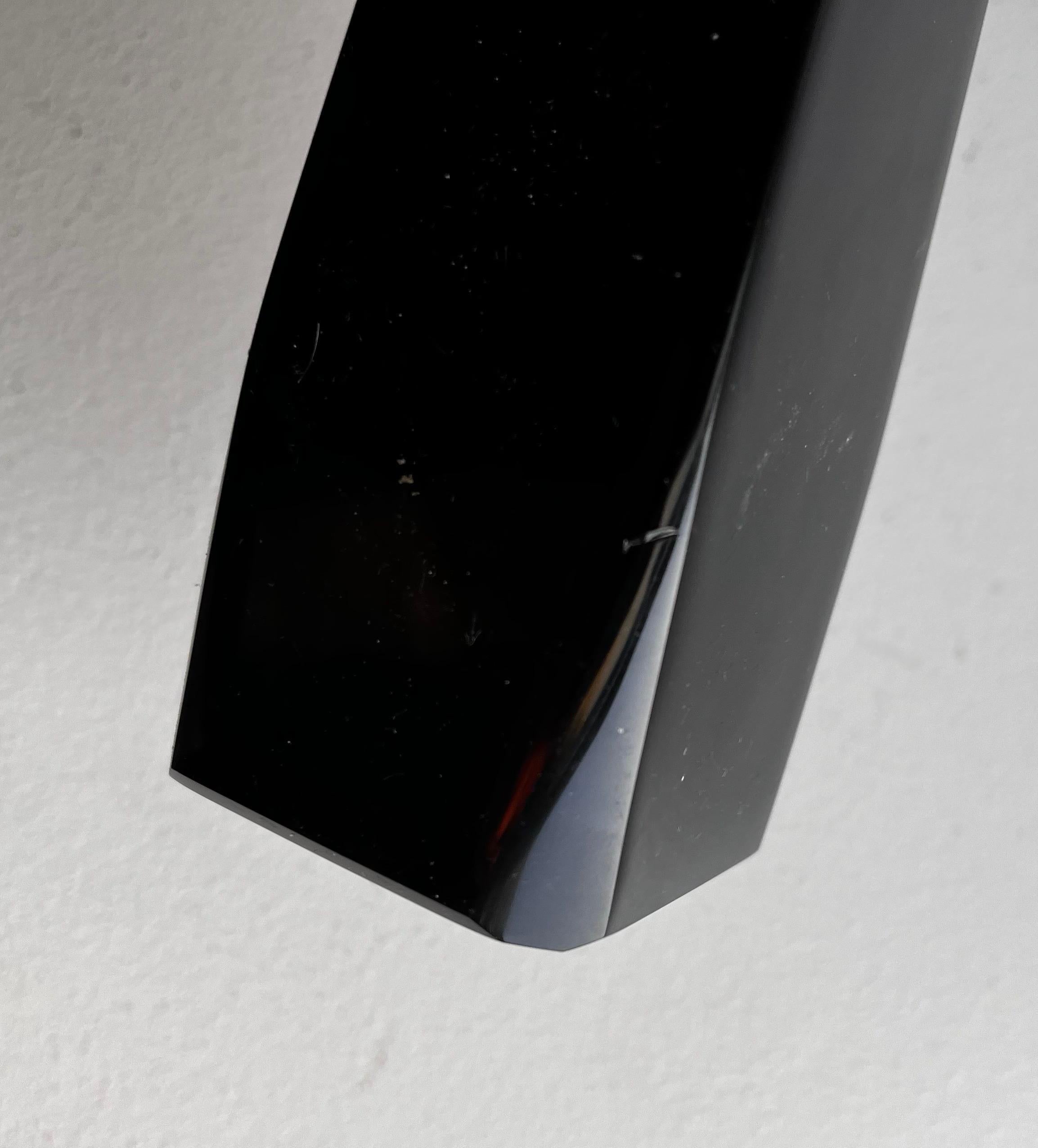 Polished Black Marble Obelisk, Italy For Sale 1