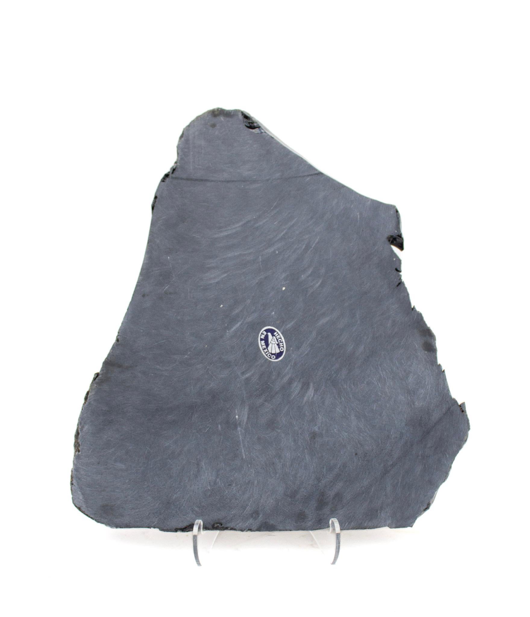 Polished Black Obsidian Mirror In Excellent Condition In Dublin, Dalkey