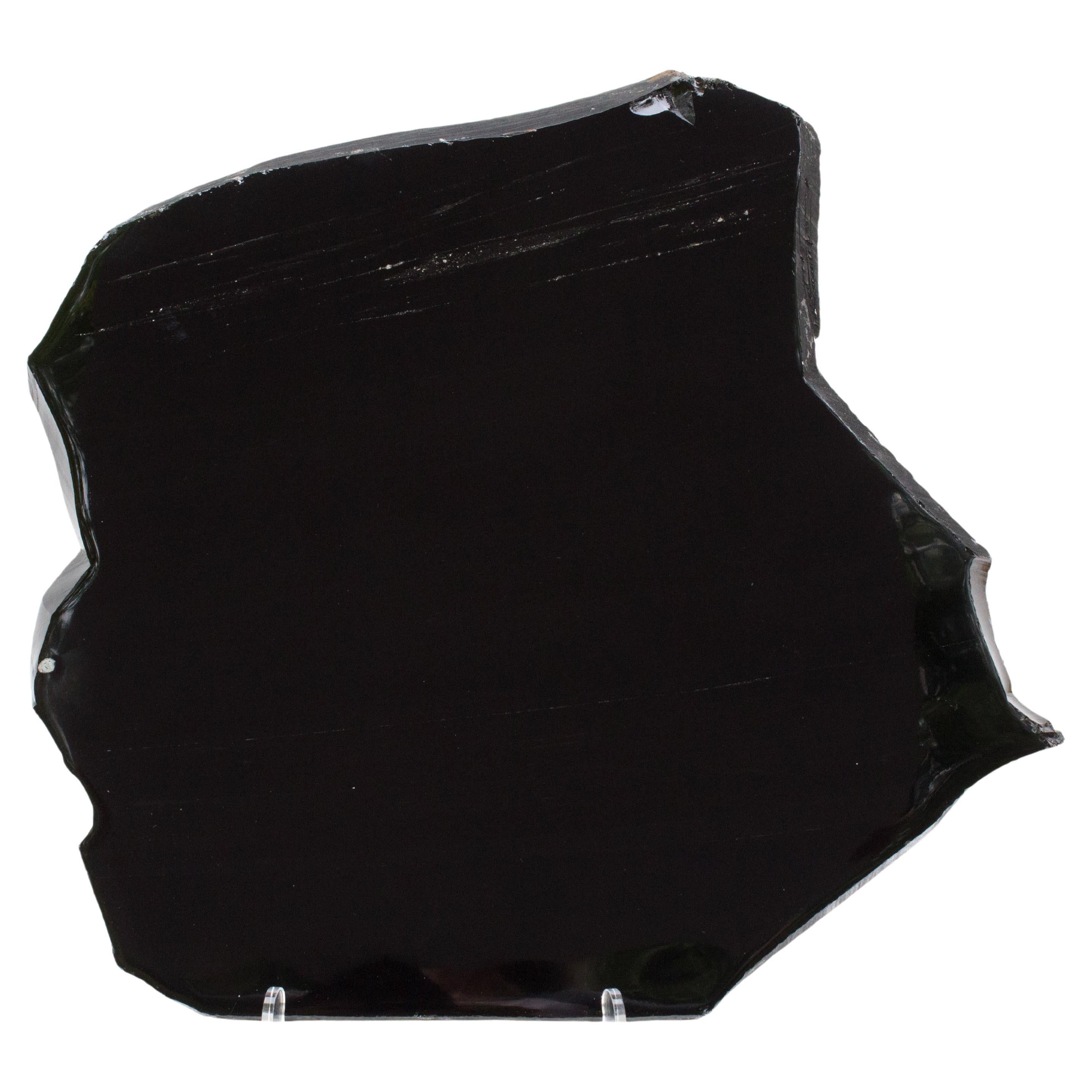Polished Black Obsidian Mirror