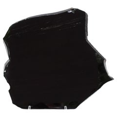 Polierter schwarzer Obsidian-Spiegel