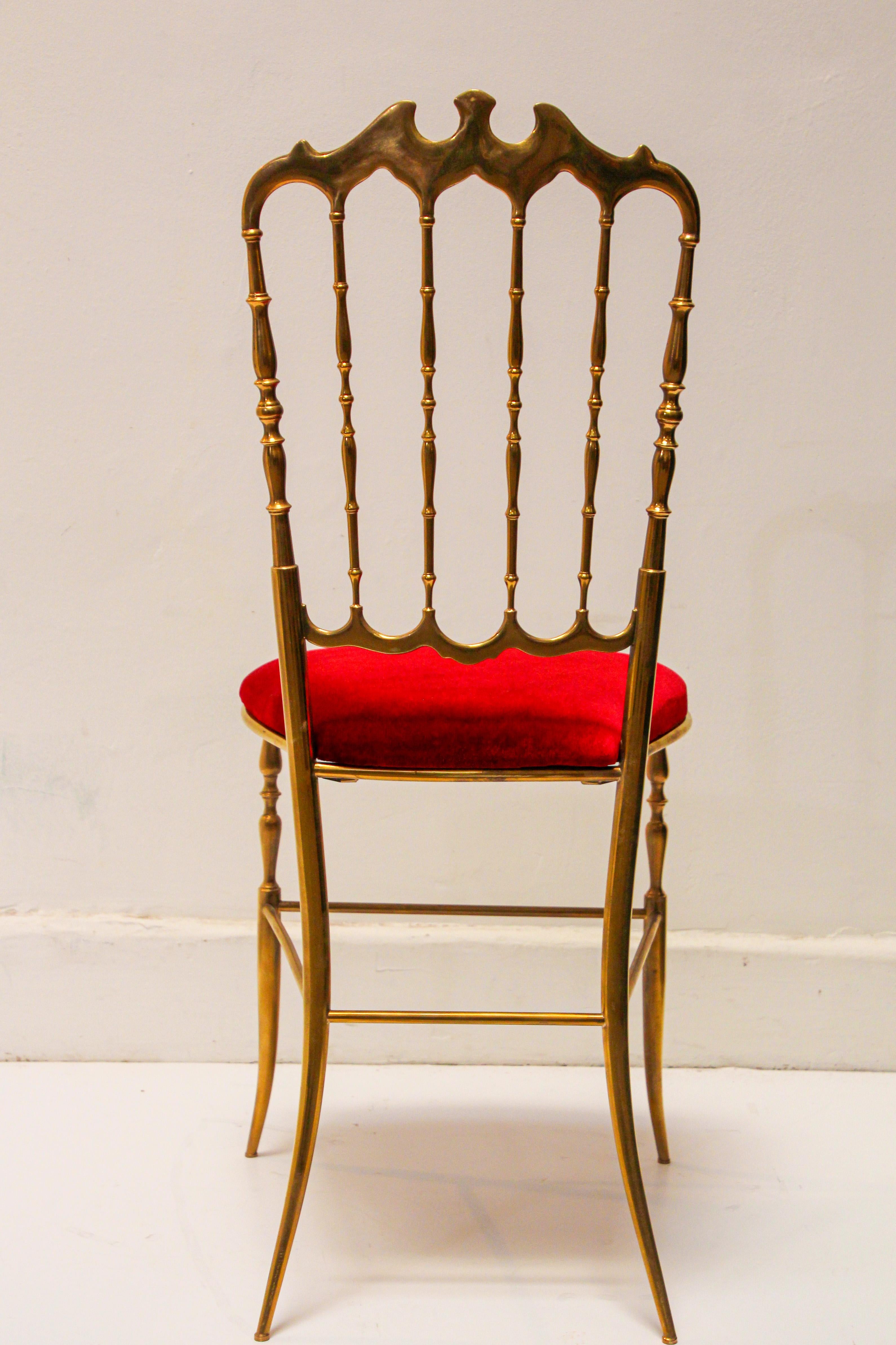 Chiavari Chair, Polished Brass Italy, 1960s For Sale 4
