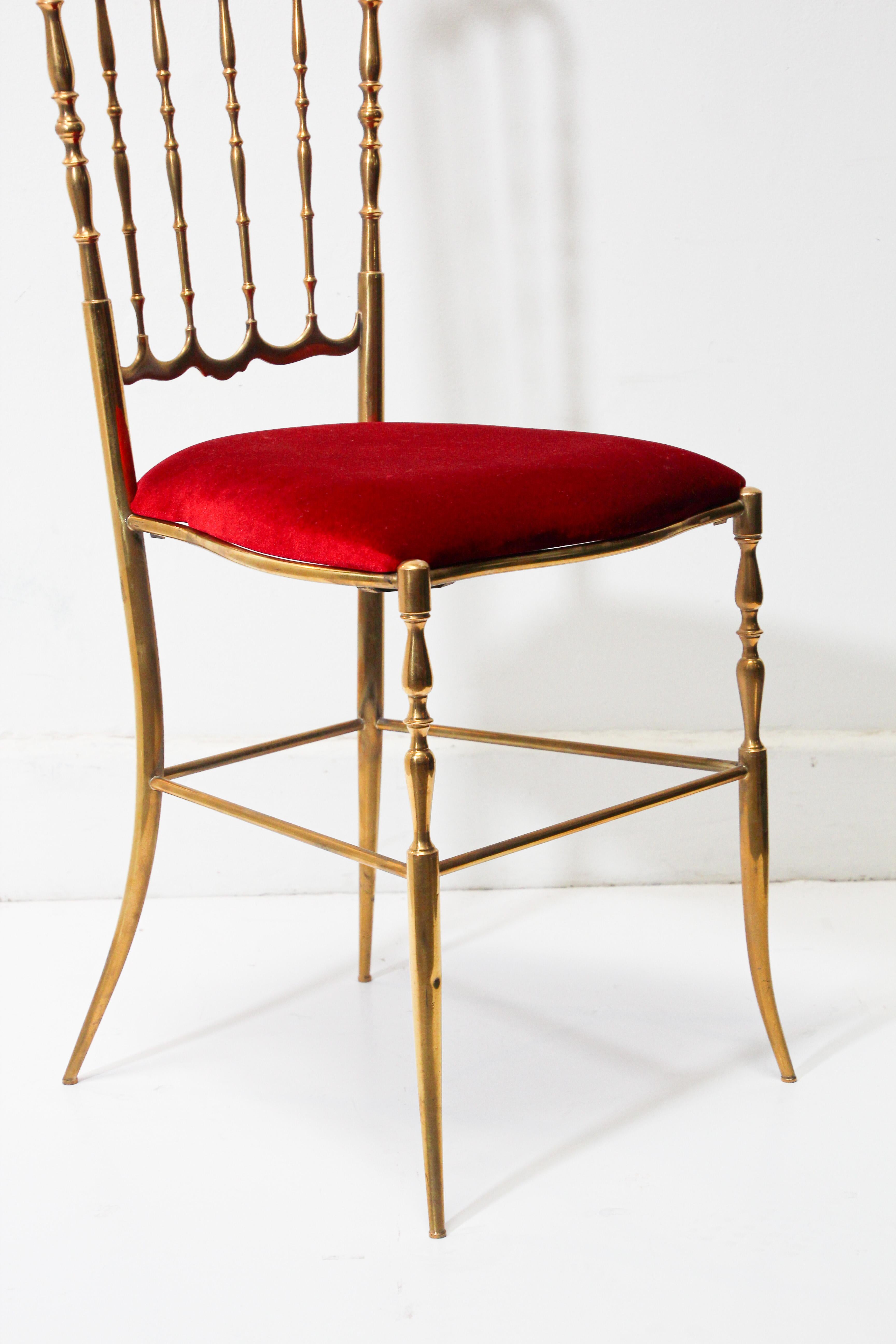 Chiavari Chair, Polished Brass Italy, 1960s For Sale 5