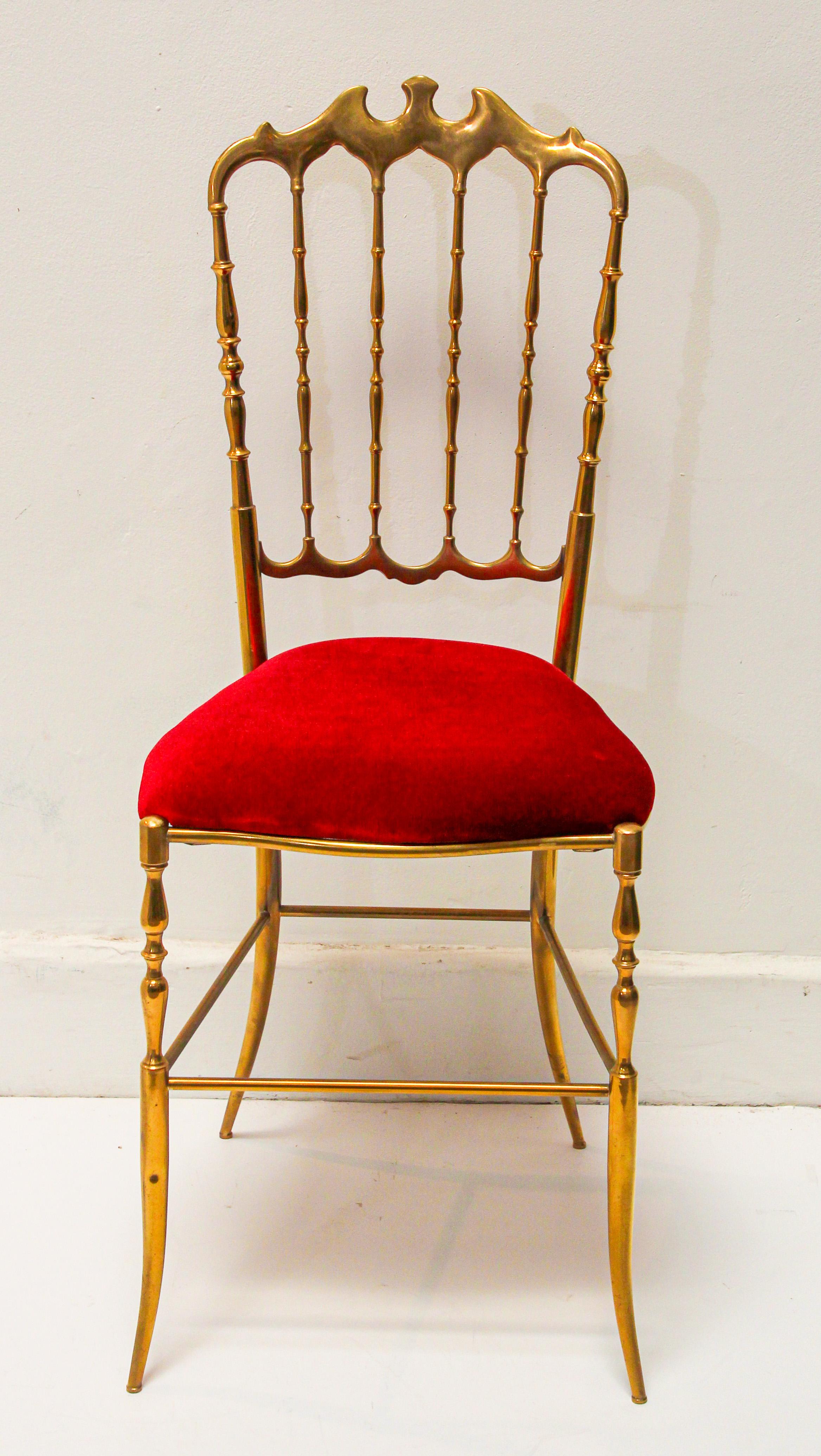 Chiavari Chair, Polished Brass Italy, 1960s For Sale 8