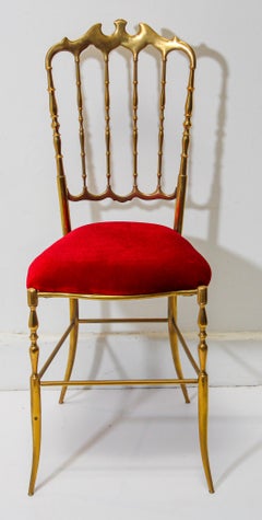 Chiavari Chair, Polished Brass Italy, 1960s