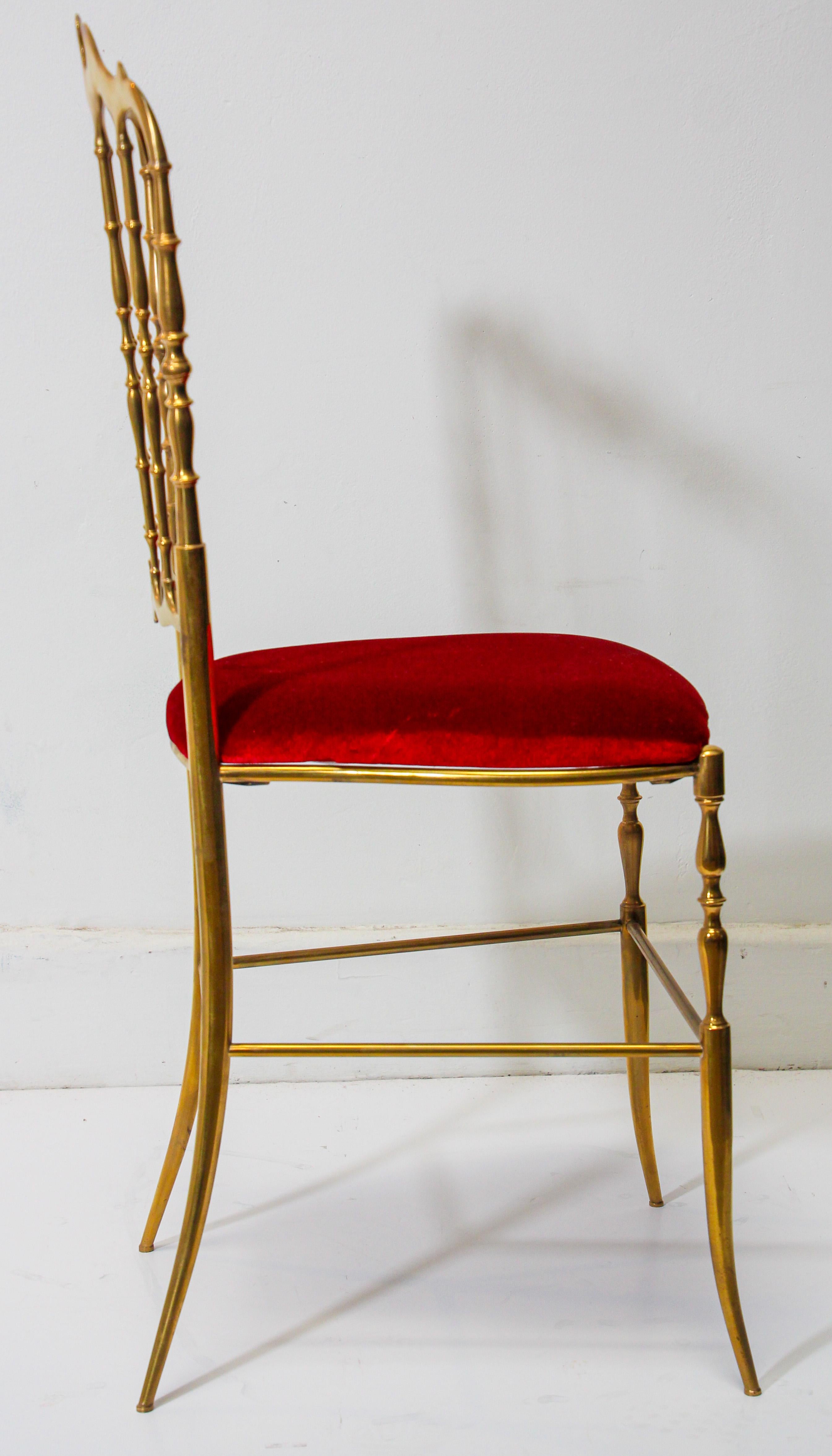 Chiavari Chair, Polished Brass Italy, 1960s For Sale 2
