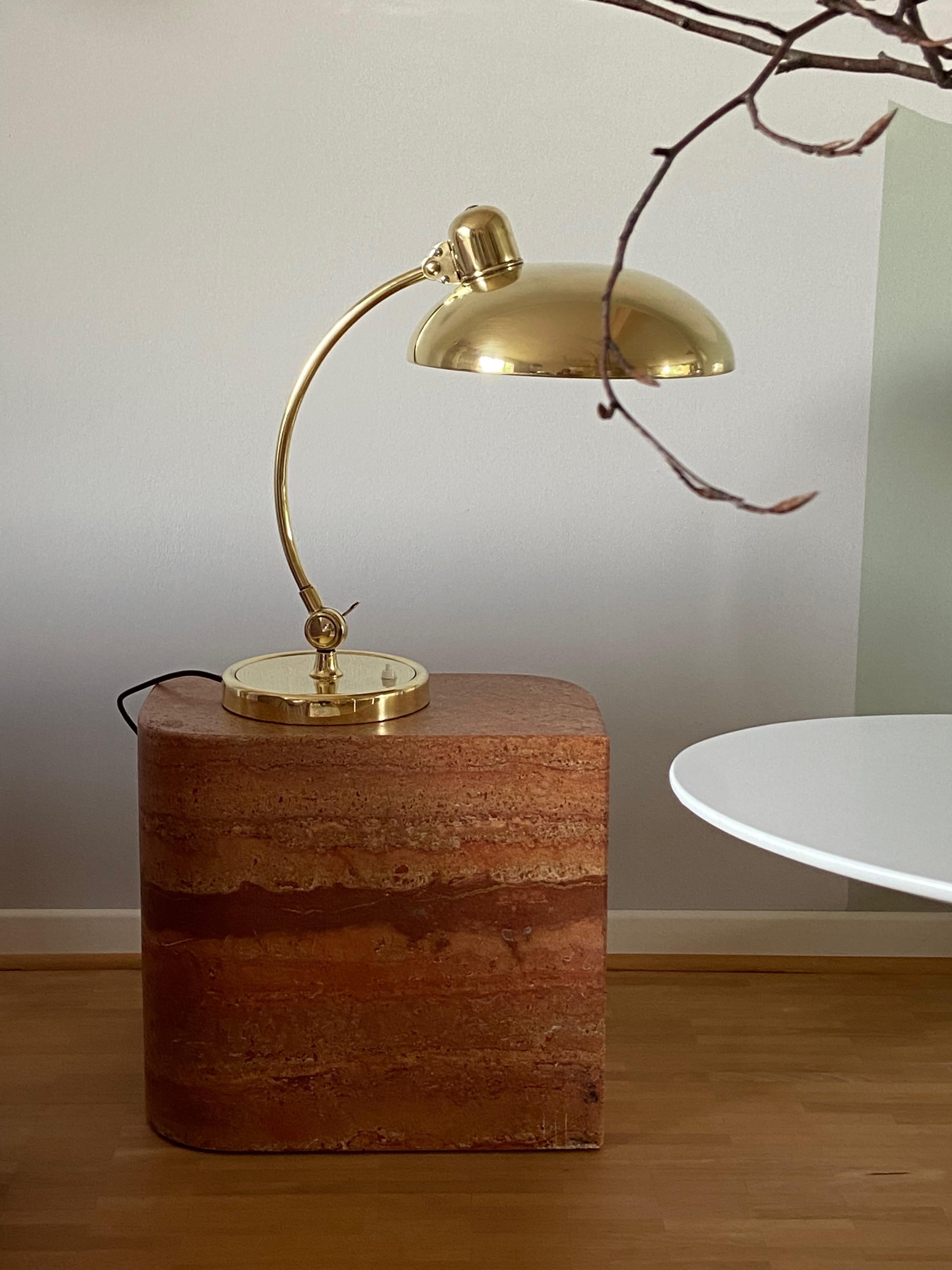 Polished Brass Christian Dell Table Lamp 6631 Desk Lamp by Kaiser Idell, Germany 6