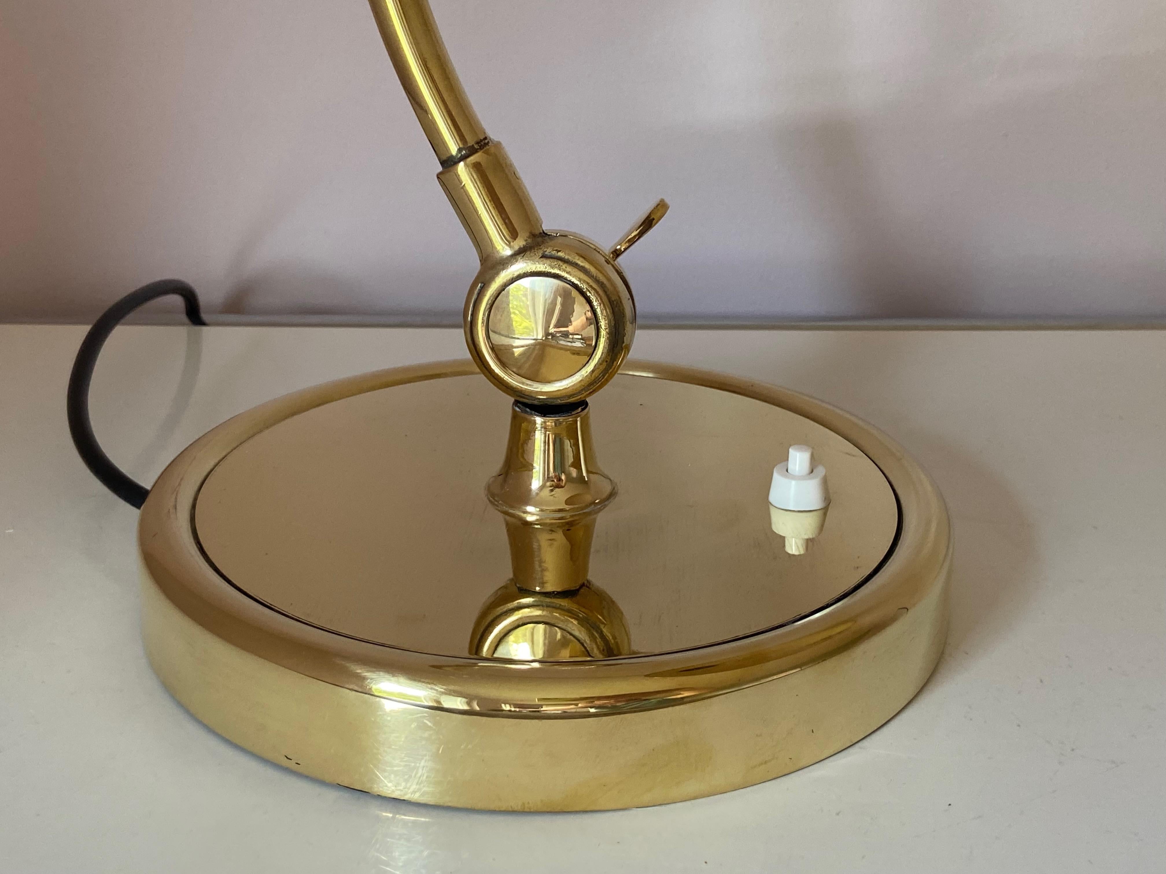 Bauhaus Polished Brass Christian Dell Table Lamp 6631 Desk Lamp by Kaiser Idell, Germany