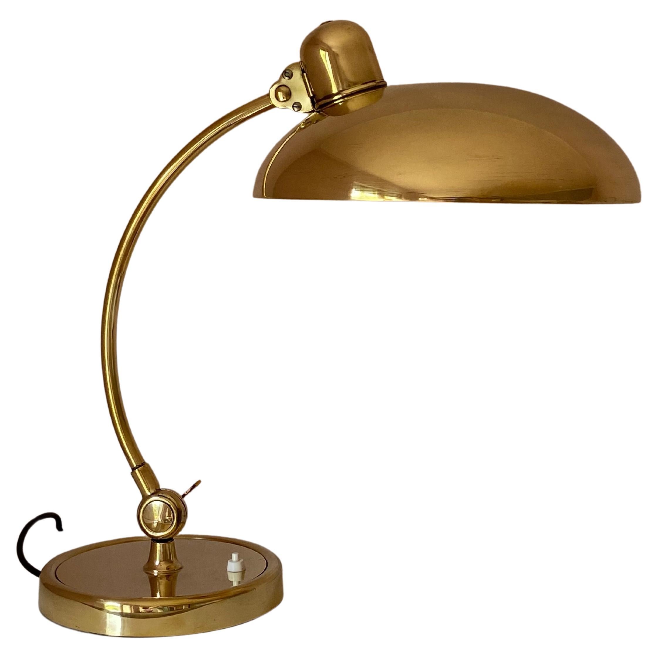 Polished Brass Christian Dell Table Lamp 6631 Desk Lamp by Kaiser Idell, Germany