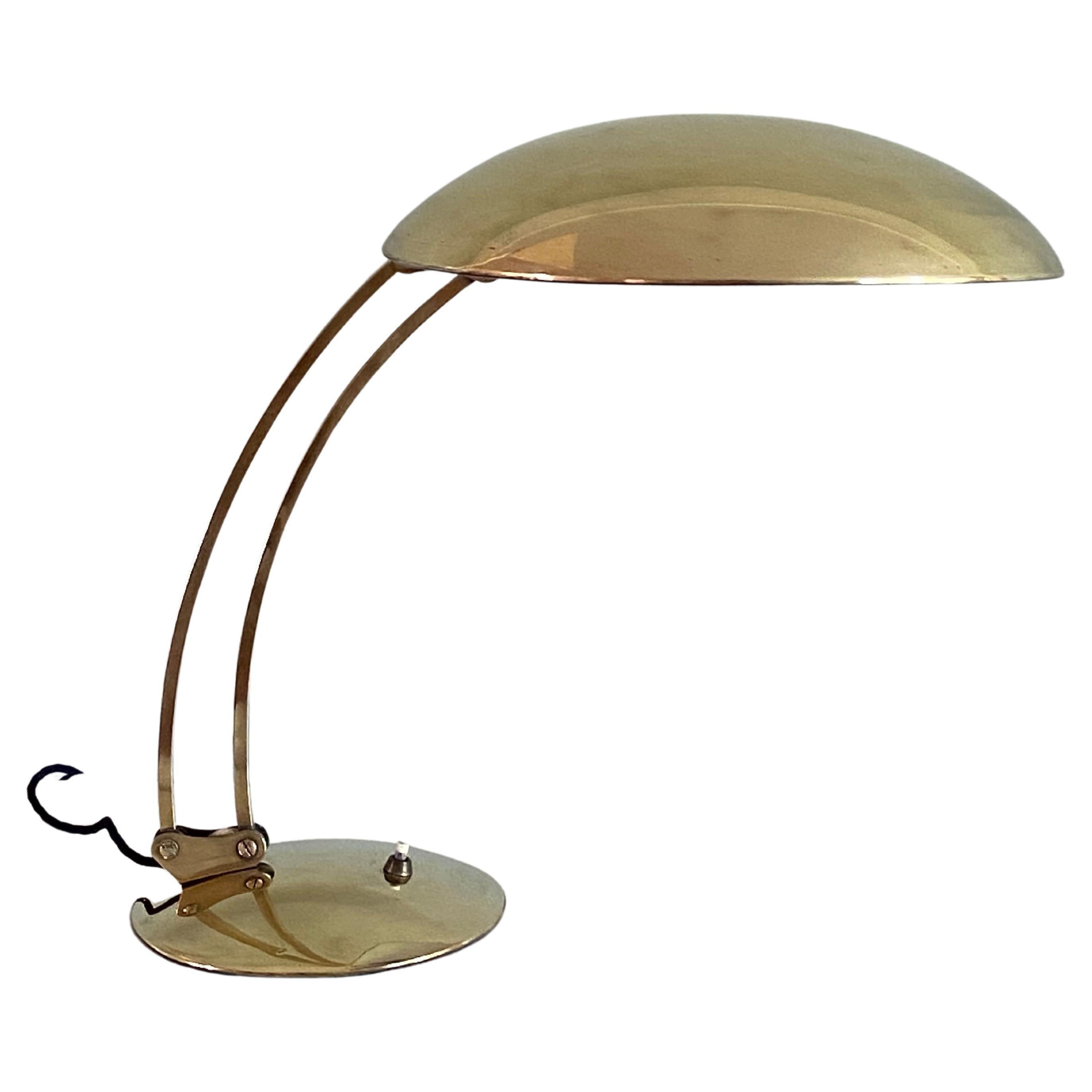 Polished Brass Christian Dell Table Lamp 6764 Desk Lamp by Kaiser Idell, Germany