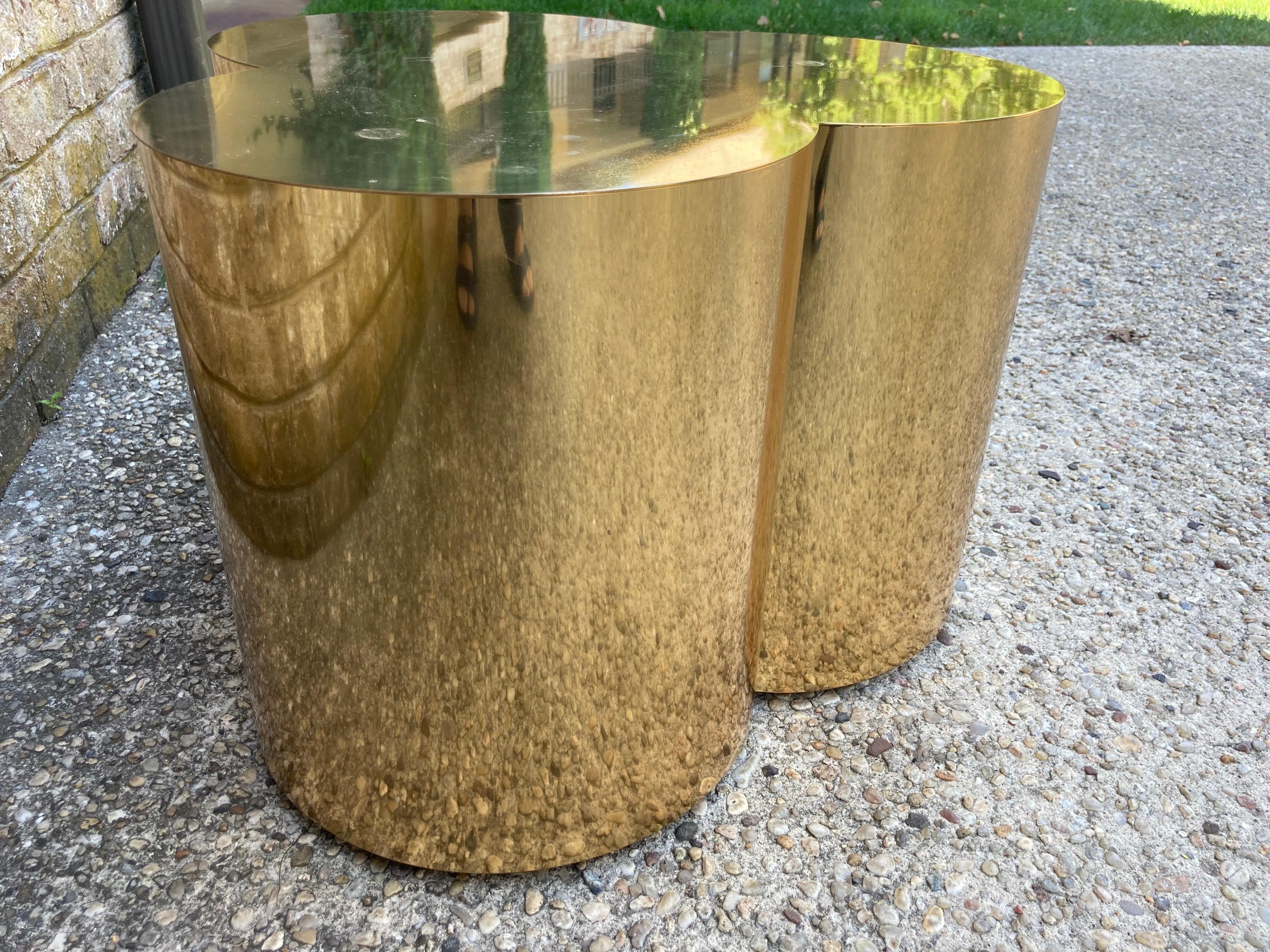 Polished Brass Clover Shaped Table / Table Base 1