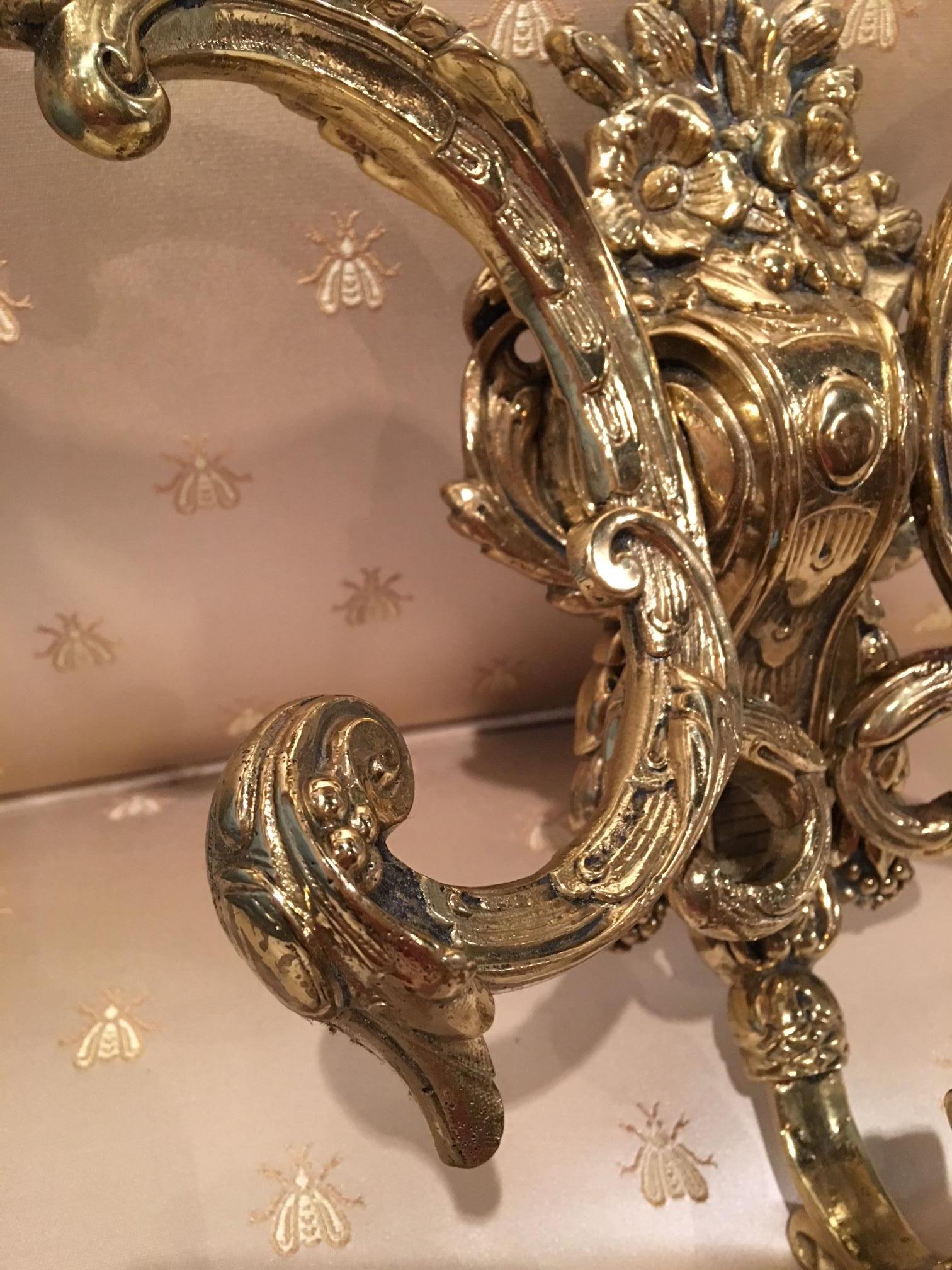 Polished Brass Coat Hook French Art Nouveau, 19th Century 2