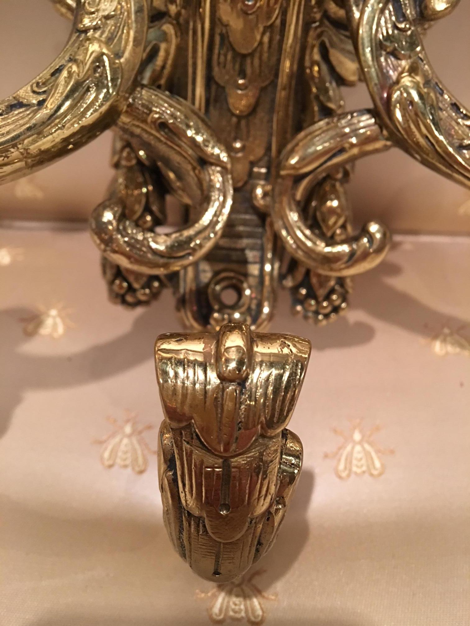 Polished Brass Coat Hook French Art Nouveau, 19th Century 3