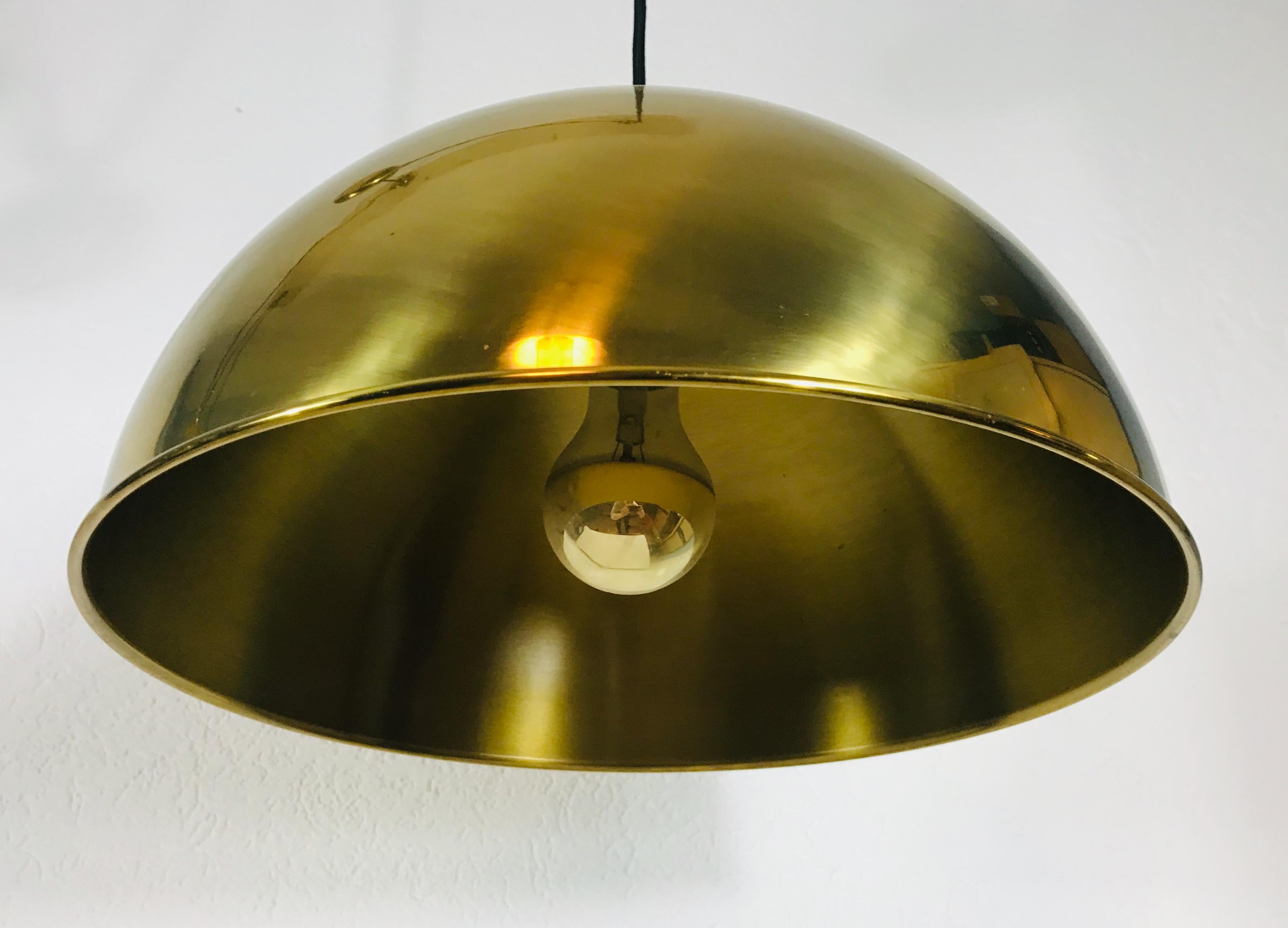 Late 20th Century Polished Brass Counter Balance Pendants by Florian Schulz, 1970s, Germany