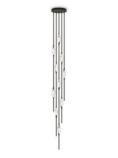 Polished Brass Il Pezzo 12 Cluster Chandelier D by Il Pezzo Mancante