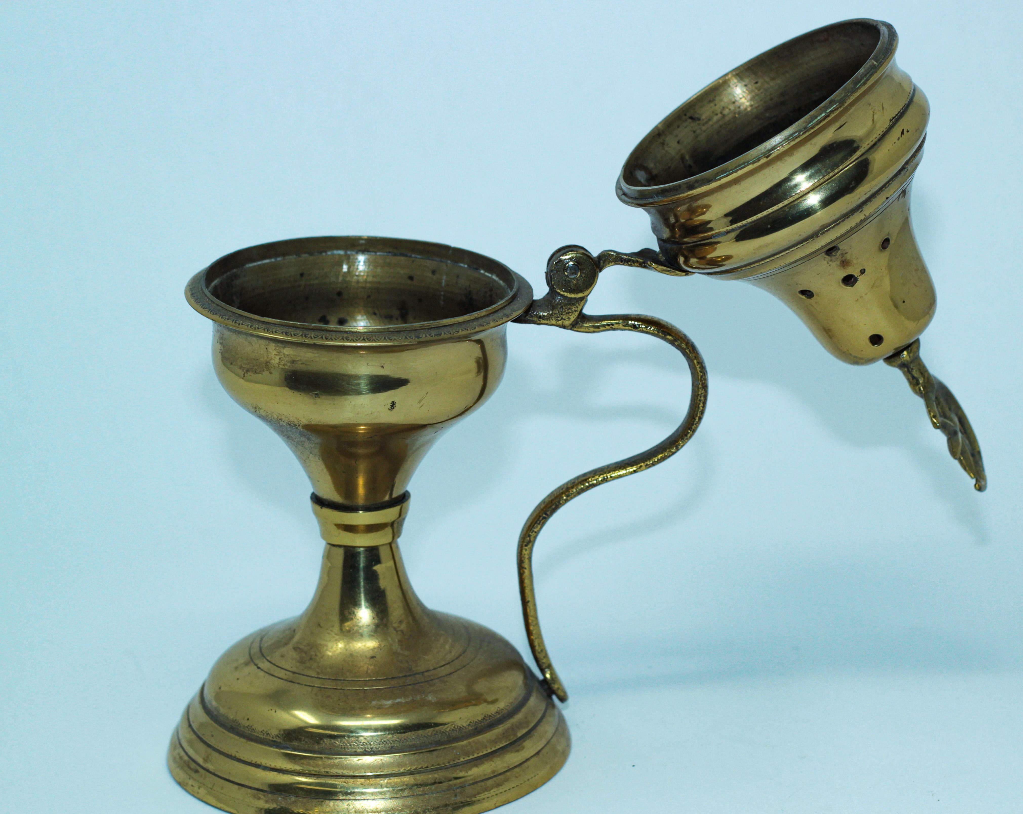 antique brass incense burner