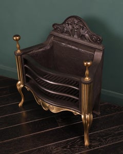 Polished Brass & Iron Fire Basket