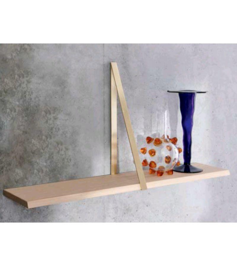 Contemporary Polished Brass Marble T-Square Shelf by Michael Anastassiades