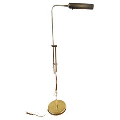 Vintage Polished Brass Multi-Directional Pharmacy Floor Lamp Attributed Frederick Cooper