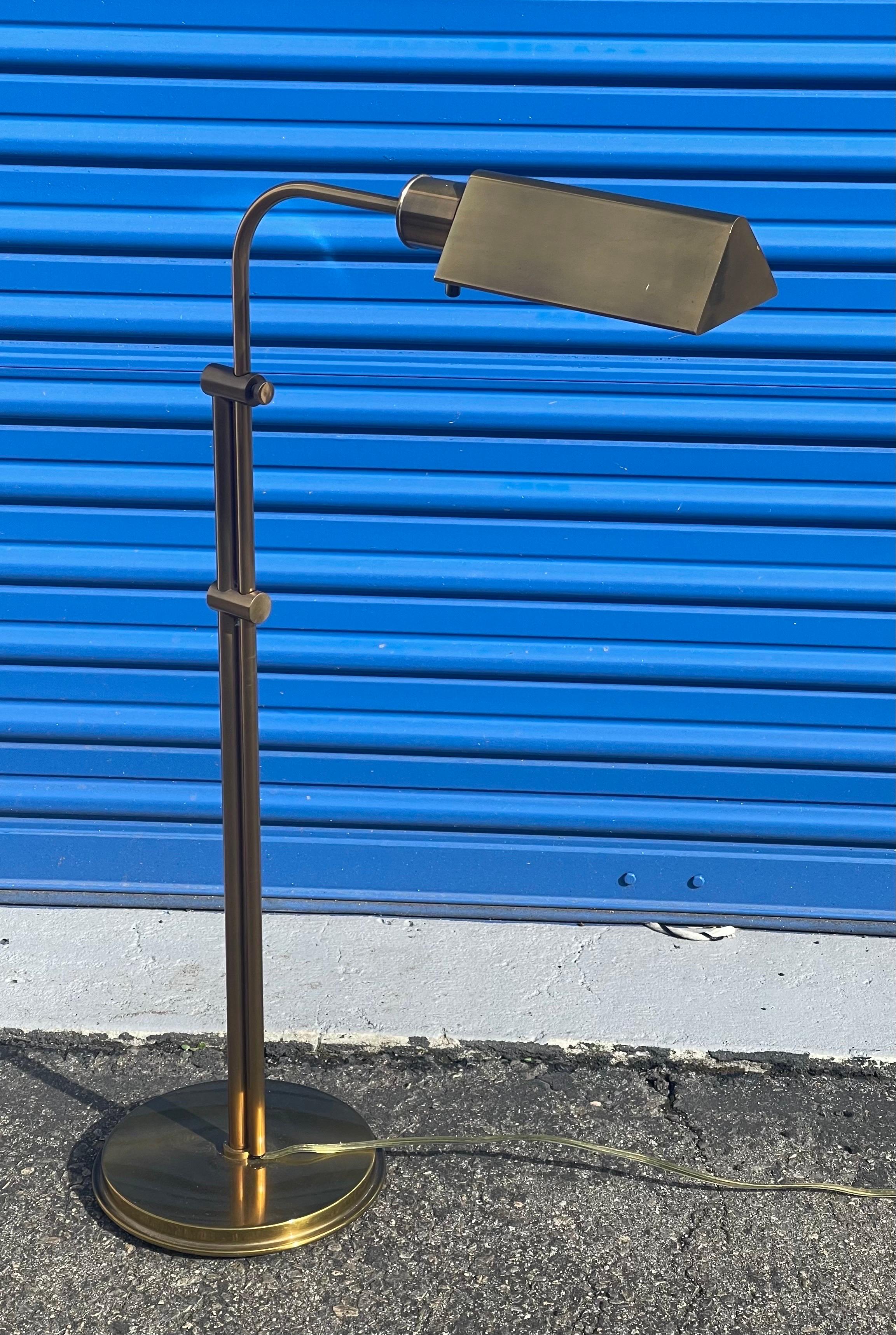 20th Century Polished Brass Multi-Directional Pharmacy Floor Lamp by Frederick Cooper