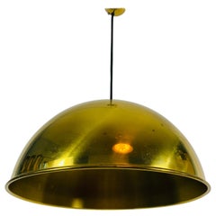 Polished Brass Pendant Lamp by Florian Schulz, 1970s, Germany
