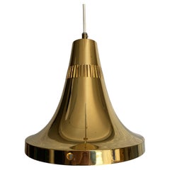 Lampe à suspension en laiton poli par Hans-Agne Jakobsson, Suède, années 1960 (T598)