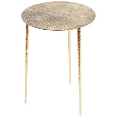 Polished Brass Side Table Signed by Lukasz Friedrich