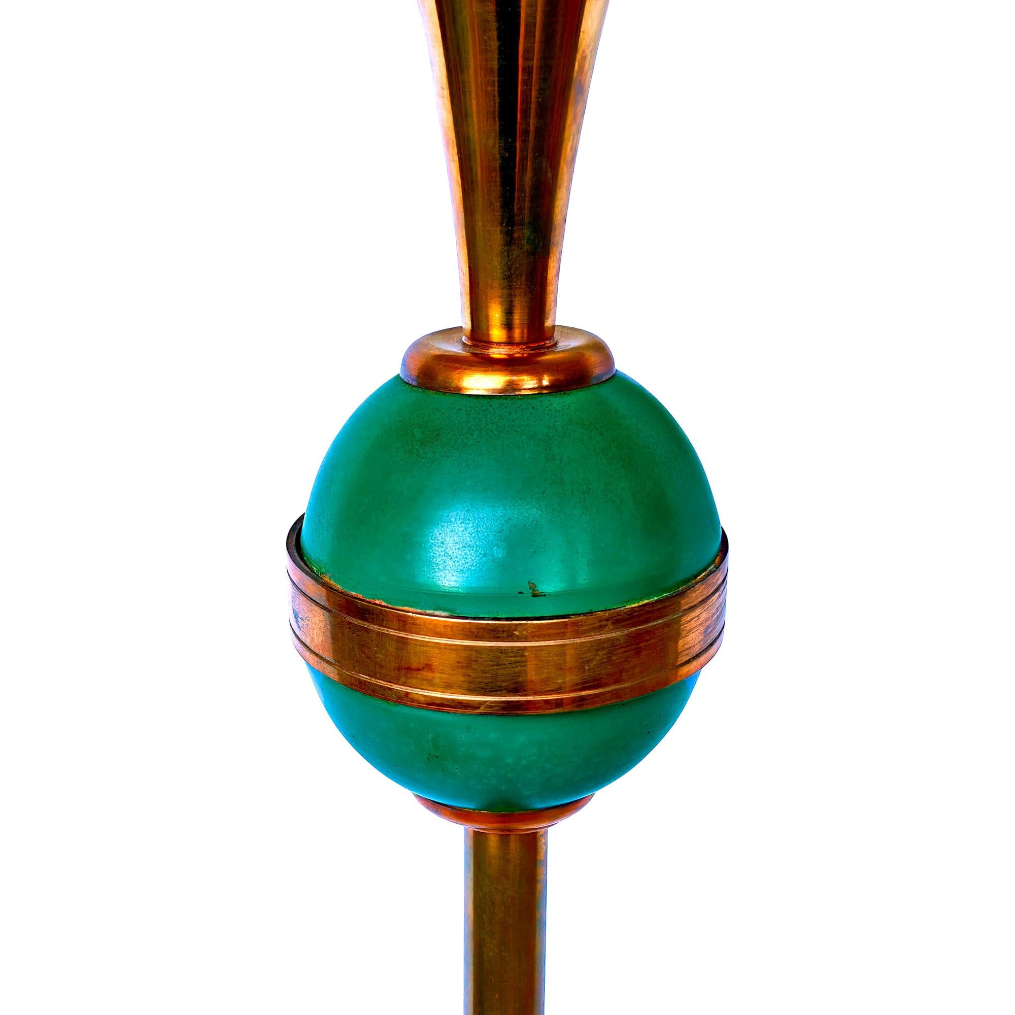 Ottone Lampada a stelo in ottone lucido - Francia 1950 in vendita