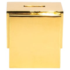 Tissue Box in Polished Brass by R&Y Augousti