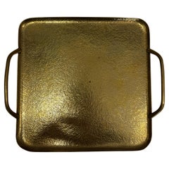 Vassoio in ottone lucido di Hagenauer, circa 1950