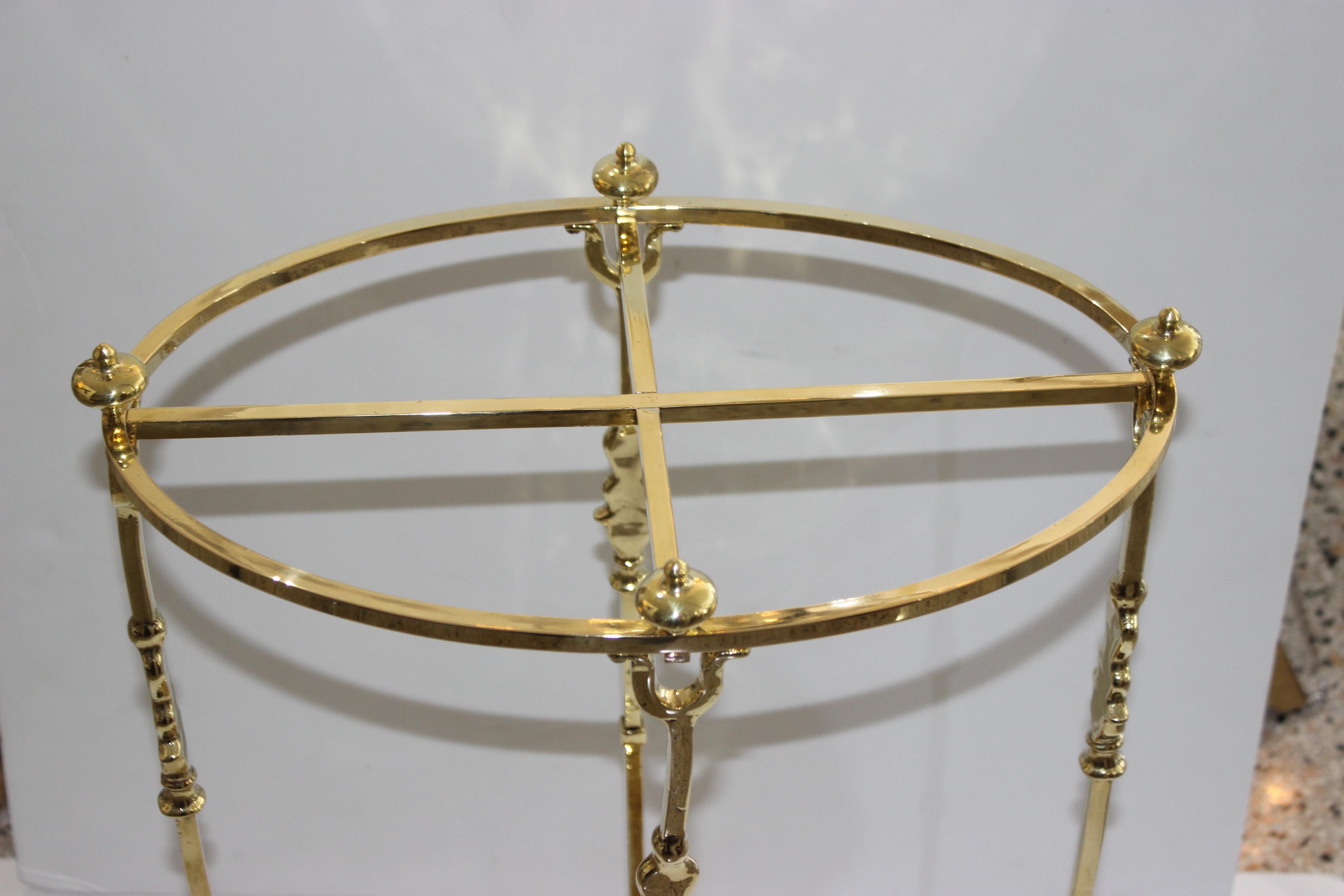 Hand-Crafted Italian Brass Umbrella Stand