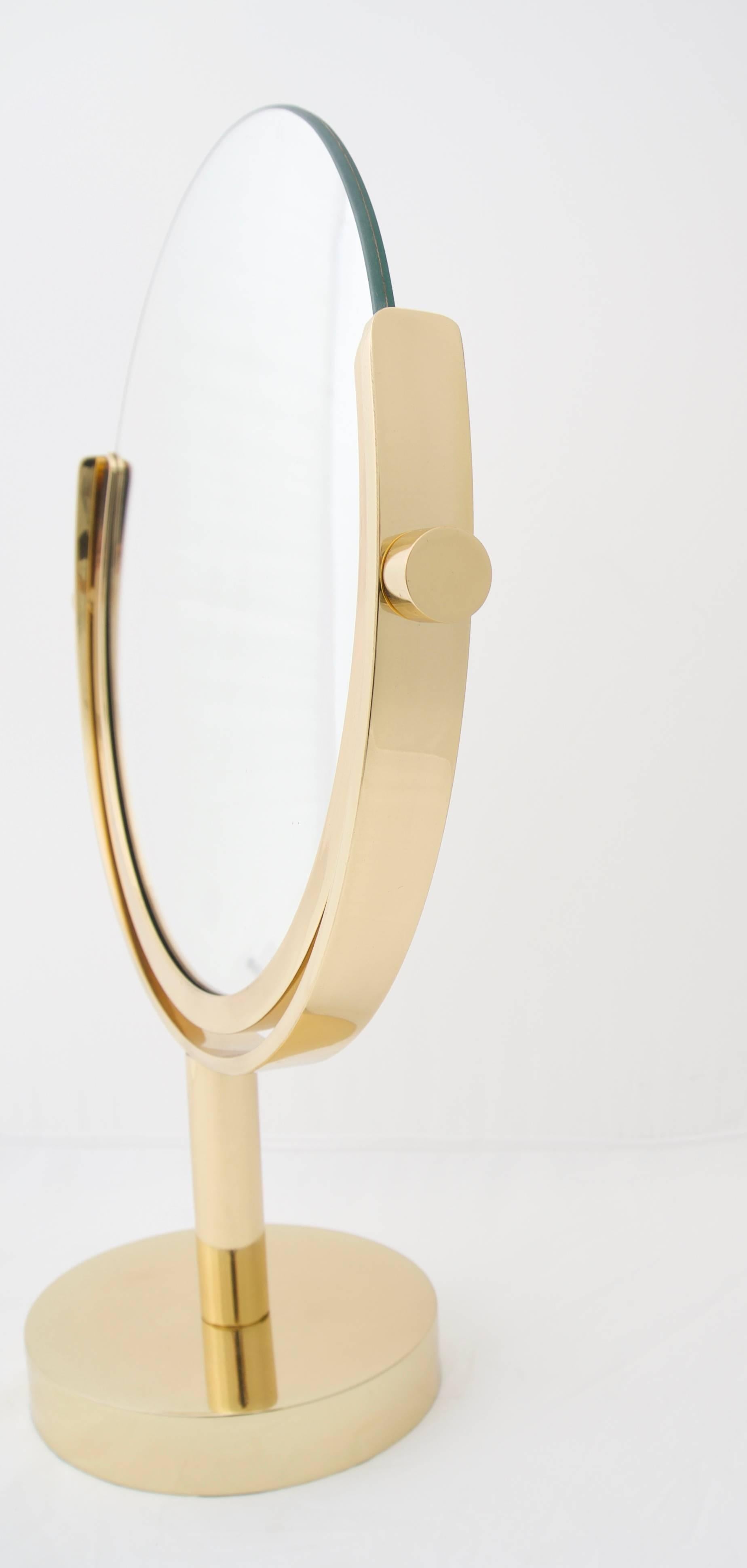 American Polished Brass Vanity Table Mirror